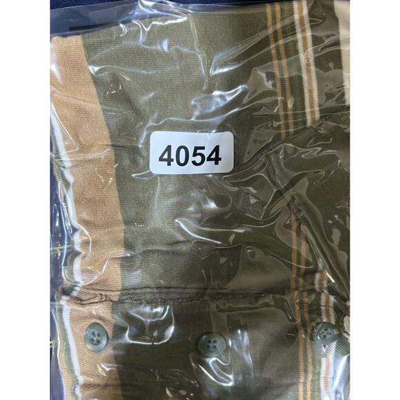 Kirra Shirt Mens Size XL Green White Striped Short Sleeve Polo Rugby Preppy Surf - Picture 8 of 8